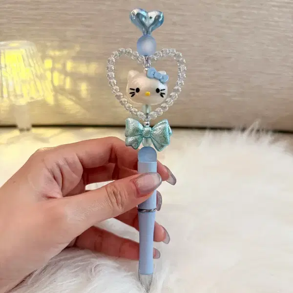 요술봉st 하늘 키티 볼꾸 볼펜!! 핸드메이드