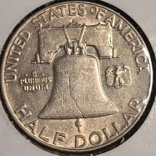 희귀 에러 주화 - 미국 프랭클린 Half Dollar 은화 1960년 - 2번째 이미지