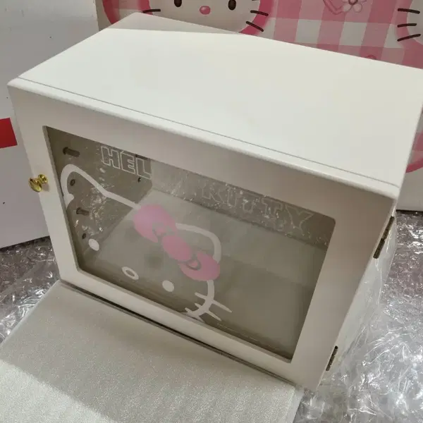 고전 키티 목제 수납함 보관함 캐비넷 선반 - 2번째 이미지